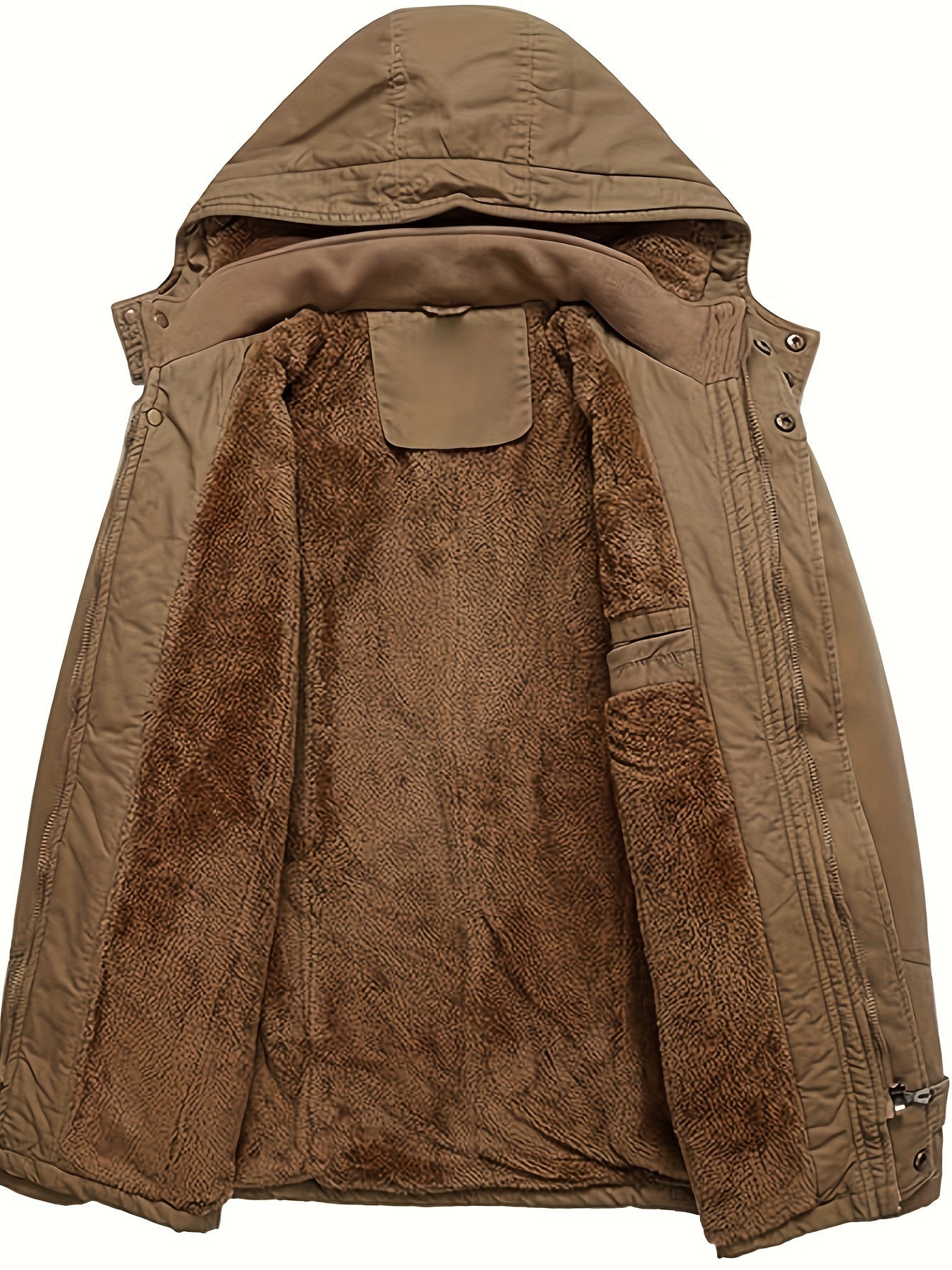 Casual Fleece-Lined Cargo Jacket