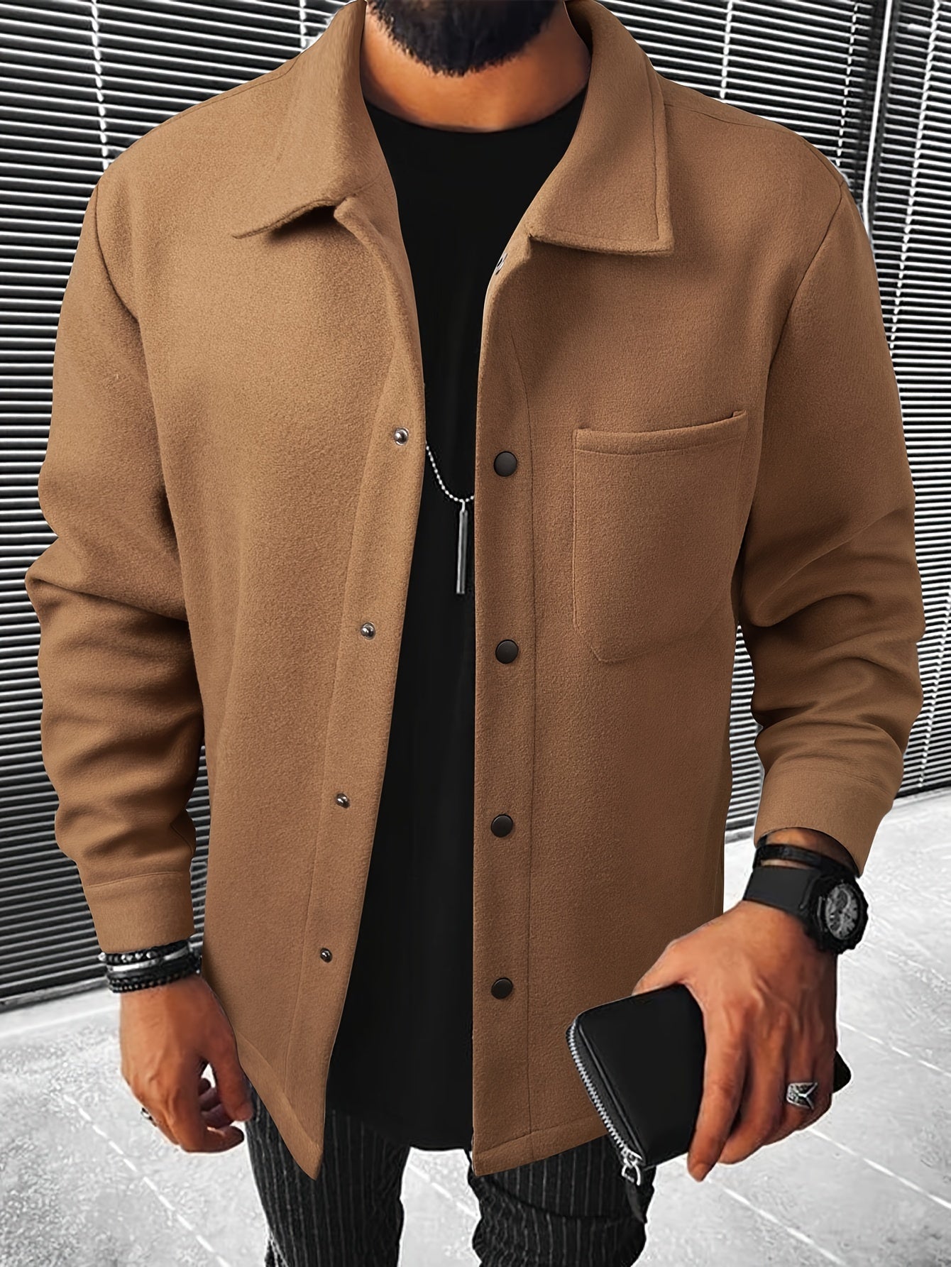 Men 's Button-Up Coat